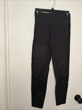 Alo Yoga High-Waist Moto Leggings Black Size Small RN 87370